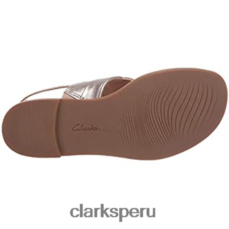 Sandalia plana clarks reyna glam de mujer sintética metalizada mujer Clarks 40N4LX1603