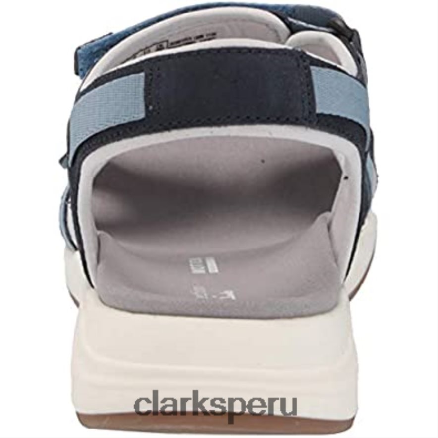 Sandalia plana clarks solan drift piel ante azul marino mujer Clarks 40N4LX1074