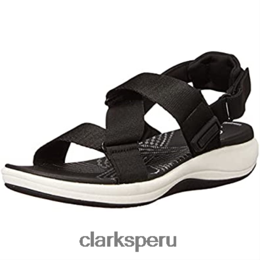 Sandalia plana mira sun mujer textil negra clarks mujer Clarks 40N4LX1596