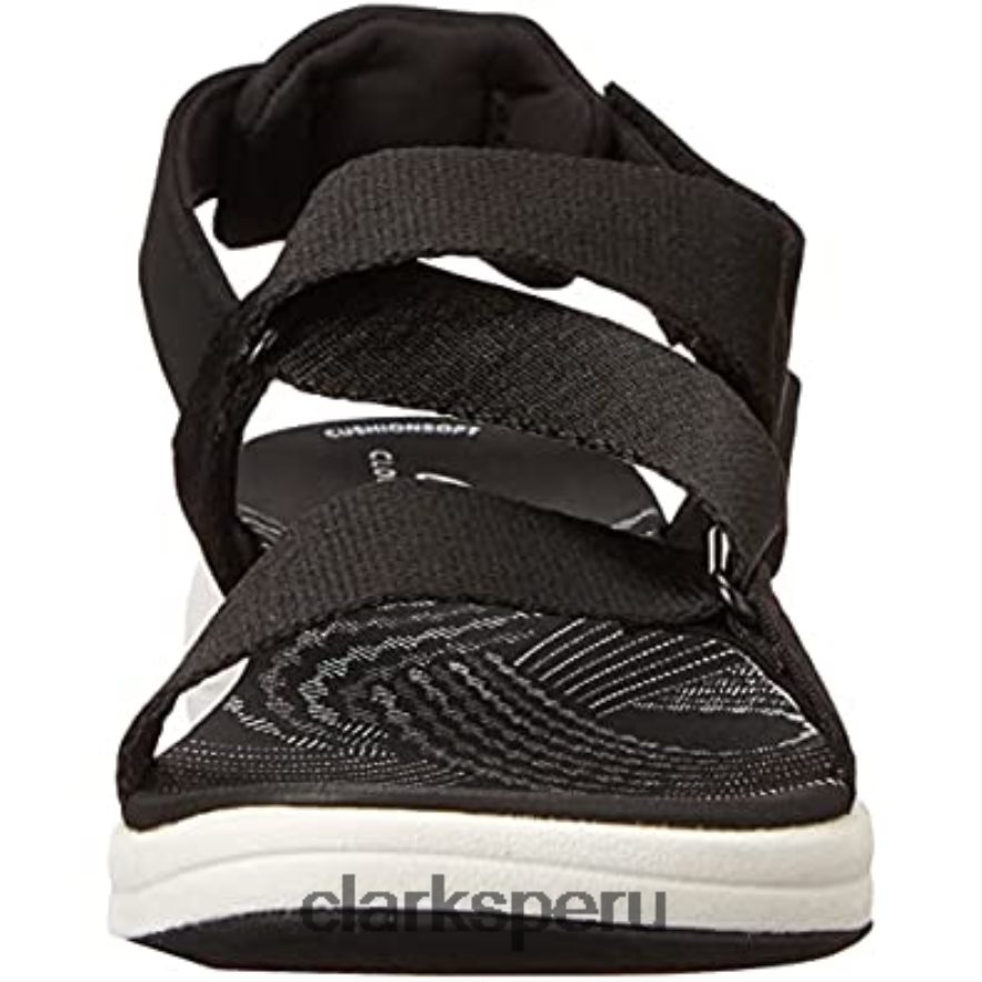 Sandalia plana mira sun mujer textil negra clarks mujer Clarks 40N4LX1596