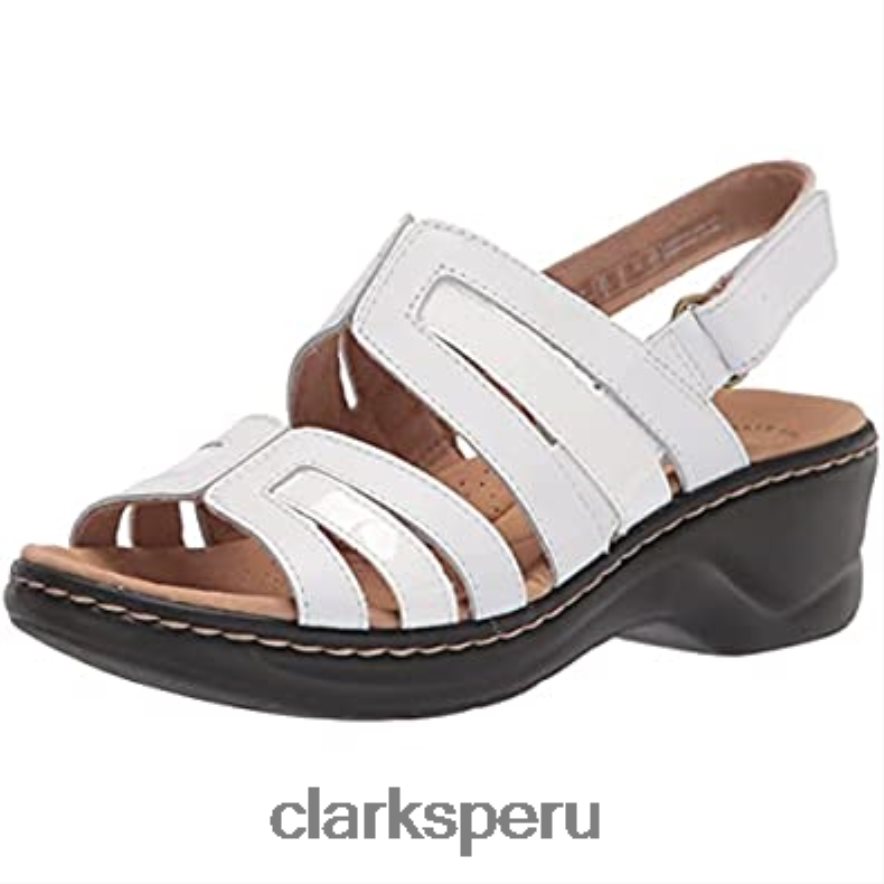 Sandalia plana mujer clarks lexi jade combi piel sintética blanca mujer Clarks 40N4LX272 combi sintetica cuero blanco
