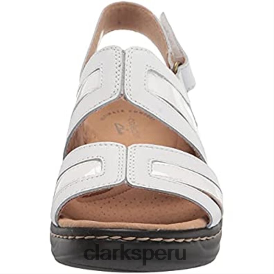 Sandalia plana mujer clarks lexi jade combi piel sintética blanca mujer Clarks 40N4LX272 combi sintetica cuero blanco