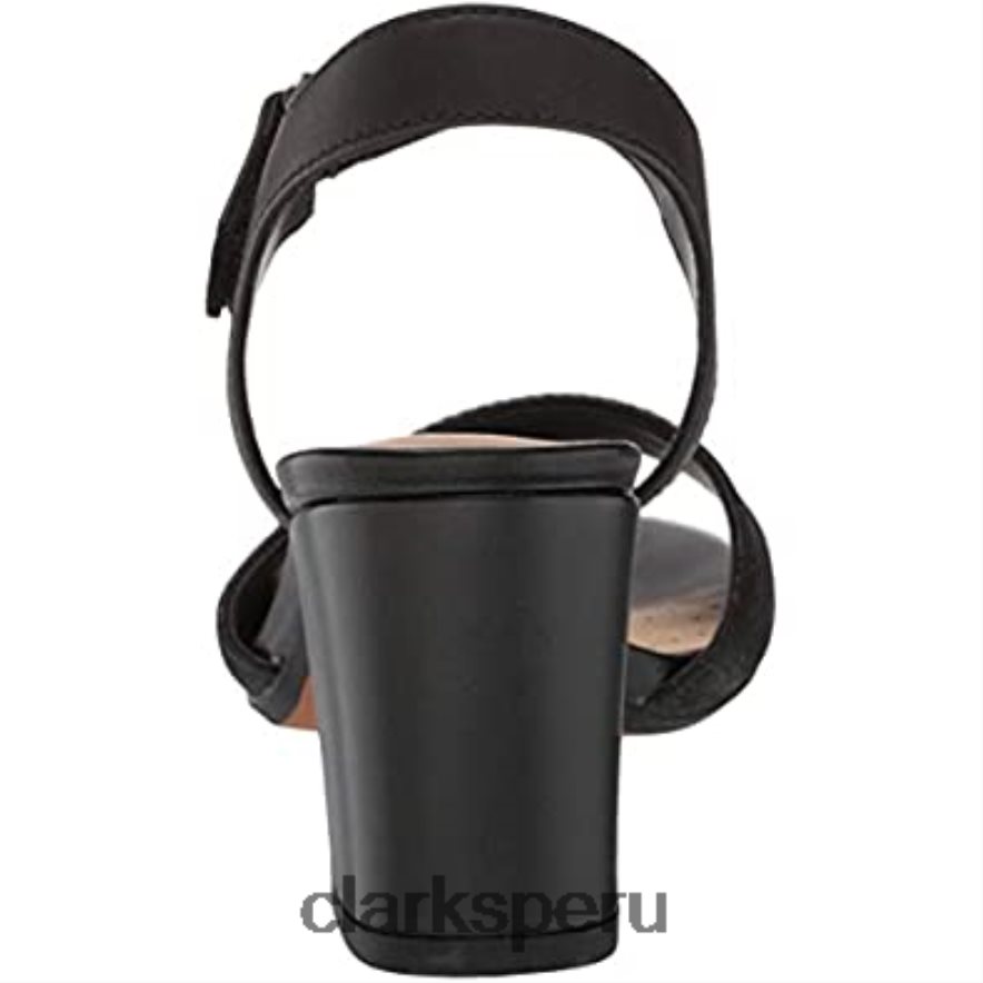 Sandalia tacón clarks deva alice mujer piel negra mujer Clarks 40N4LX464 cuero negro