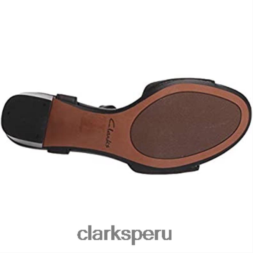 Sandalia tacón clarks deva alice mujer piel negra mujer Clarks 40N4LX464 cuero negro
