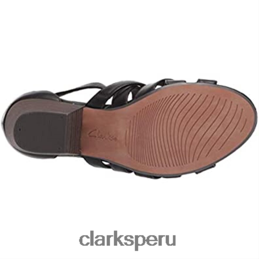 Sandalia tacón mujer clarks lorene pop piel negra mujer Clarks 40N4LX1107 cuero negro