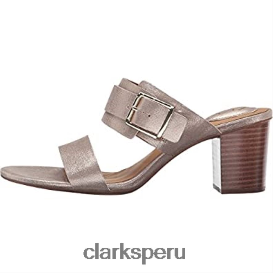 Sandalias Clarks Ralene Rose Champagne de piel metalizada para mujer mujer Clarks 40N4LX2344