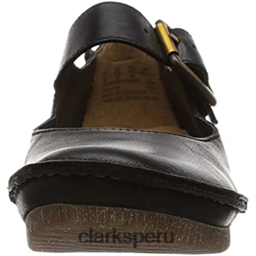 Sandalias clarks janey june mujer con tira al tobillo negro mujer Clarks 40N4LX650 cuero negro