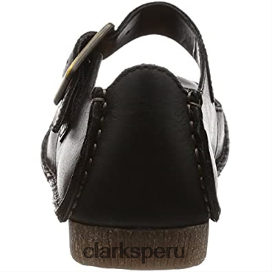 Sandalias clarks janey june mujer con tira al tobillo negro mujer Clarks 40N4LX650 cuero negro
