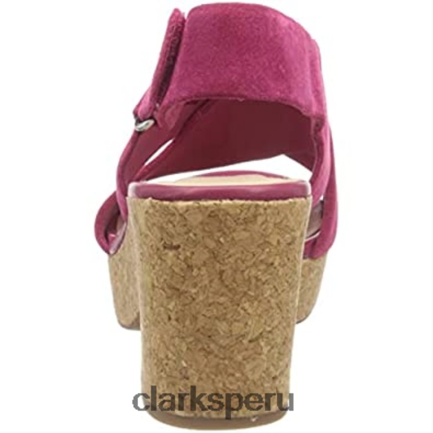 Sandalias con tira al tobillo Clarks 261479264 para mujer rosa mujer Clarks 40N4LX1818