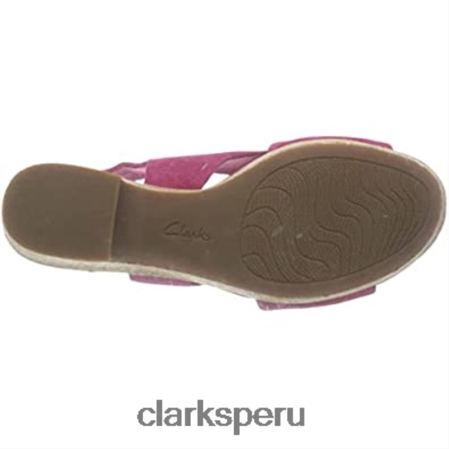 Sandalias con tira al tobillo Clarks 261479264 para mujer rosa mujer Clarks 40N4LX1818
