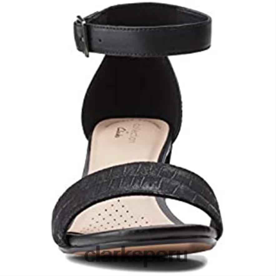 Sandalias de tacón clarks jocelynne cam combi de cuero negro interés mujer Clarks 40N4LX2883
