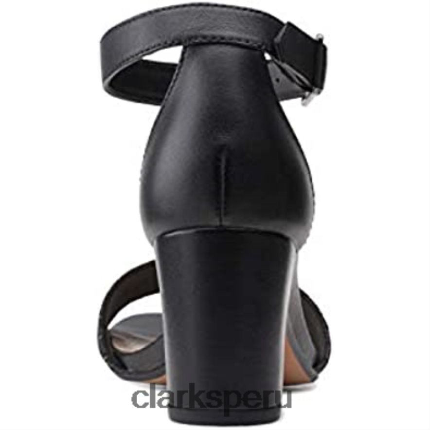 Sandalias de tacón clarks jocelynne cam combi de cuero negro interés mujer Clarks 40N4LX2883
