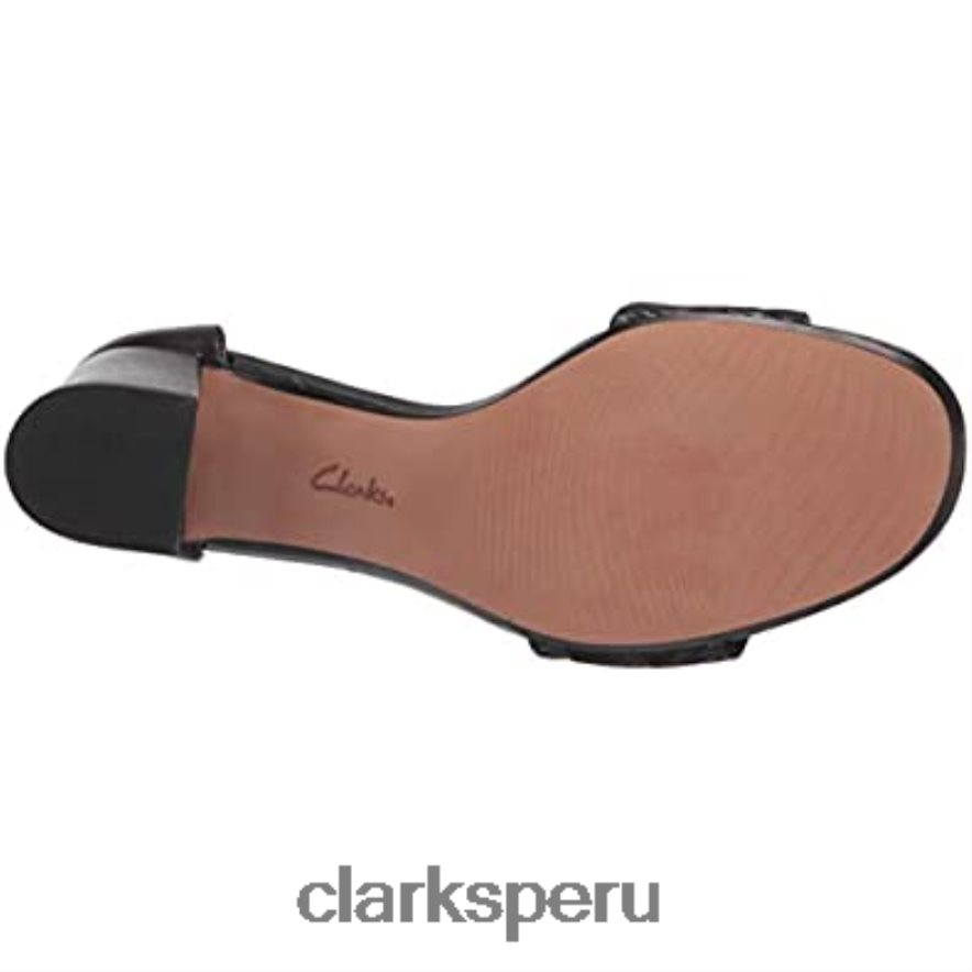Sandalias de tacón clarks jocelynne cam combi de cuero negro interés mujer Clarks 40N4LX2883