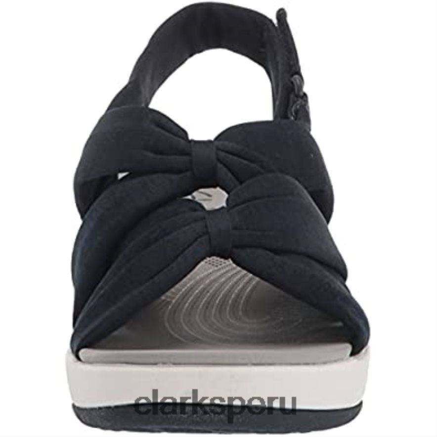 Sandalias planas clarks arla meg de textil azul marino para mujer mujer Clarks 40N4LX881 textil azul marino