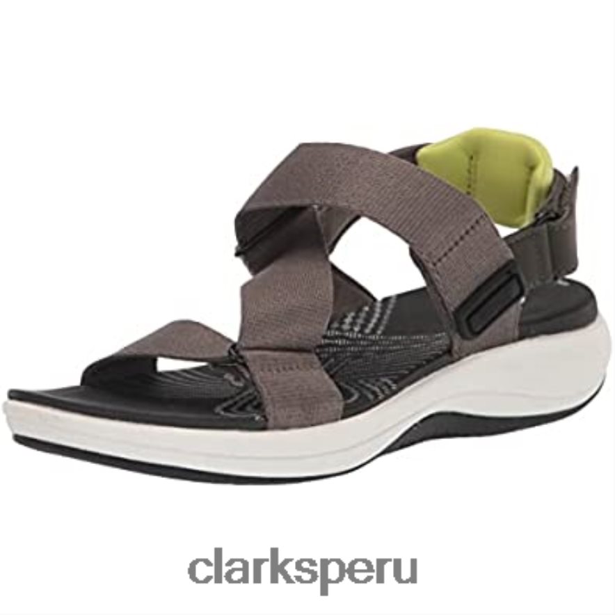 Sandalias planas clarks mira sun para mujer textil oliva oscuro mujer Clarks 40N4LX1642