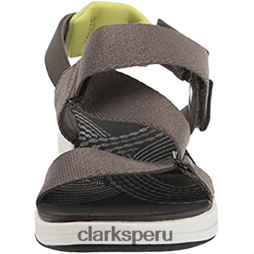Sandalias planas clarks mira sun para mujer textil oliva oscuro mujer Clarks 40N4LX1642