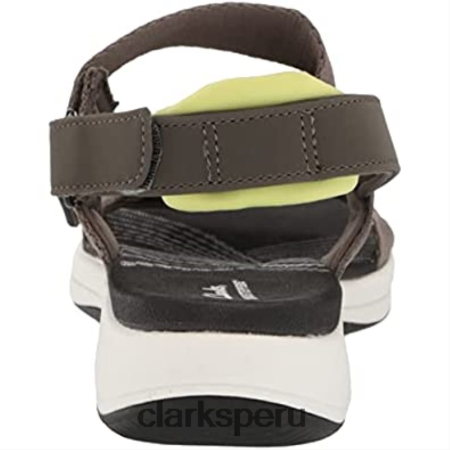 Sandalias planas clarks mira sun para mujer textil oliva oscuro mujer Clarks 40N4LX1642