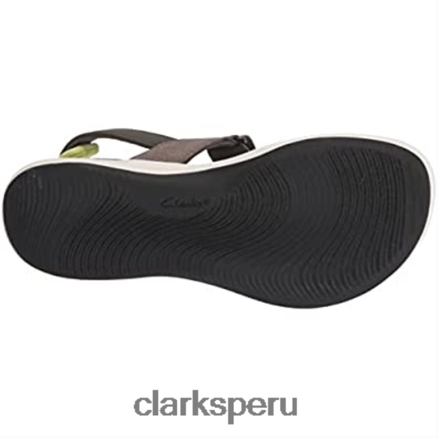 Sandalias planas clarks mira sun para mujer textil oliva oscuro mujer Clarks 40N4LX1642