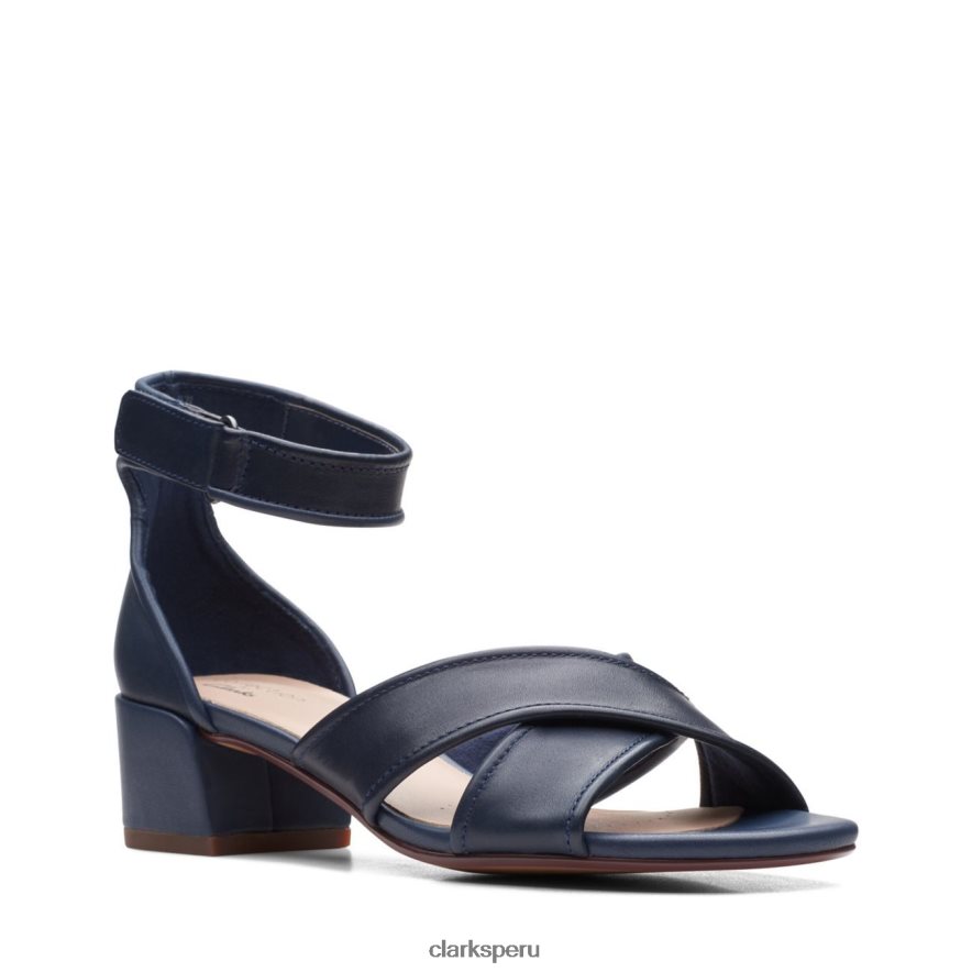 clarks caroleigh rise cuero azul marino mujer Clarks 40N4LX3402 cuero azul marino