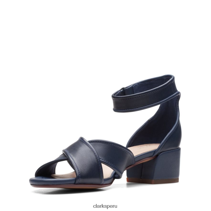 clarks caroleigh rise cuero azul marino mujer Clarks 40N4LX3402 cuero azul marino