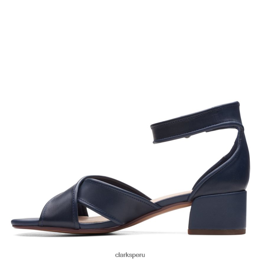 clarks caroleigh rise cuero azul marino mujer Clarks 40N4LX3402 cuero azul marino