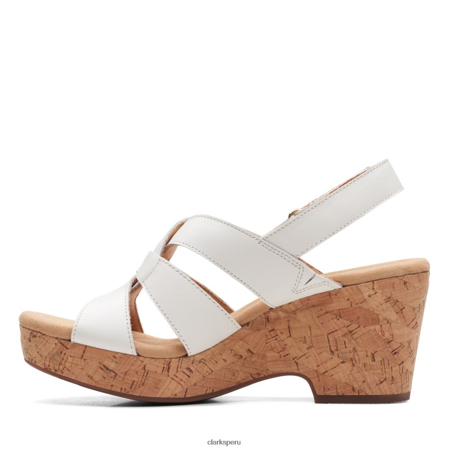 clarks de cuero blanco giselle beach mujer Clarks 40N4LX3203 cuero blanco