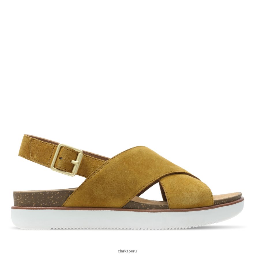 cruz ocre de clarks elayne mujer Clarks 40N4LX3427 ocre