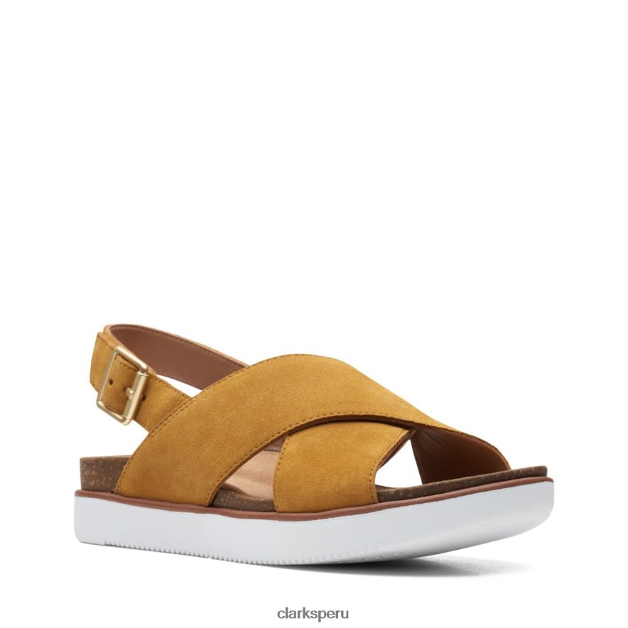 cruz ocre de clarks elayne mujer Clarks 40N4LX3427 ocre
