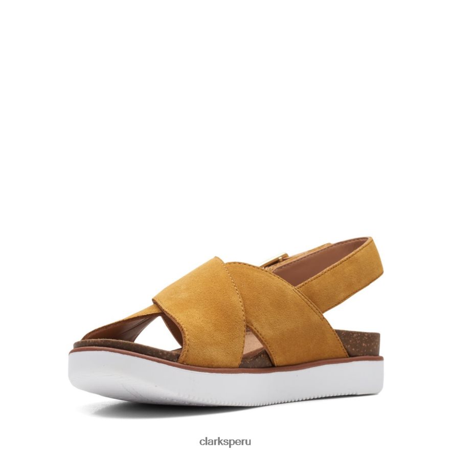 cruz ocre de clarks elayne mujer Clarks 40N4LX3427 ocre