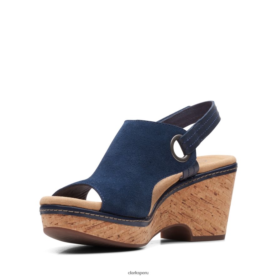 gamuza azul marino giselle sea clarks mujer Clarks 40N4LX3292 gamuza azul marino