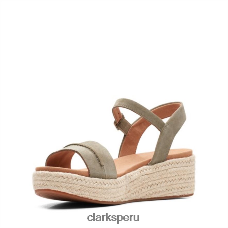 gamuza oliva clarks kimmei stitch gamuza oliva mujer Clarks 40N4LX5216 ante oliva