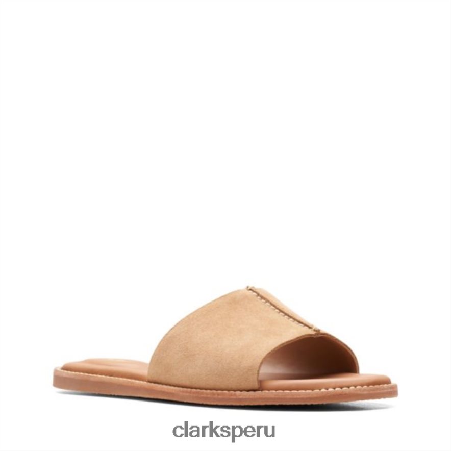 mule karsea de ante tostado claro ante tostado claro clarks mujer Clarks 40N4LX5230 gamuza color canela claro