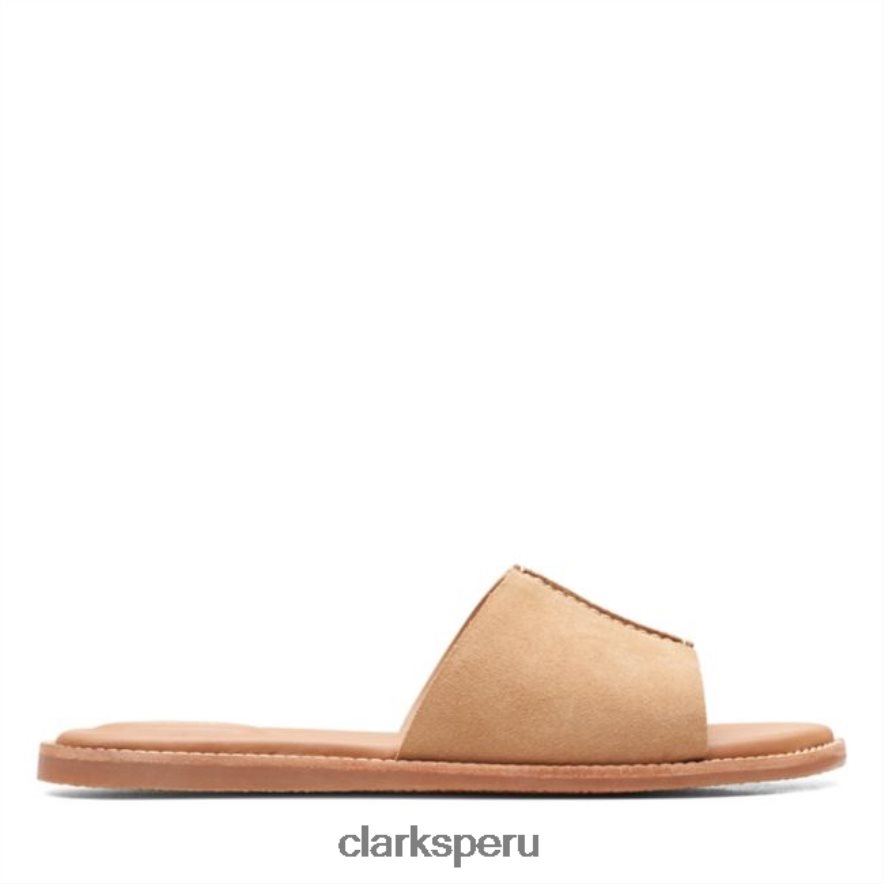 mule karsea de ante tostado claro clarks ante tostado claro mujer Clarks 40N4LX6213 gamuza color canela claro