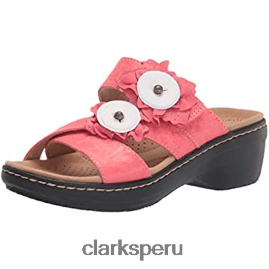 rosa textil piel combi mujer merliah violeta sandalia clarks mujer Clarks 40N4LX1236 combi cuero textil rosa
