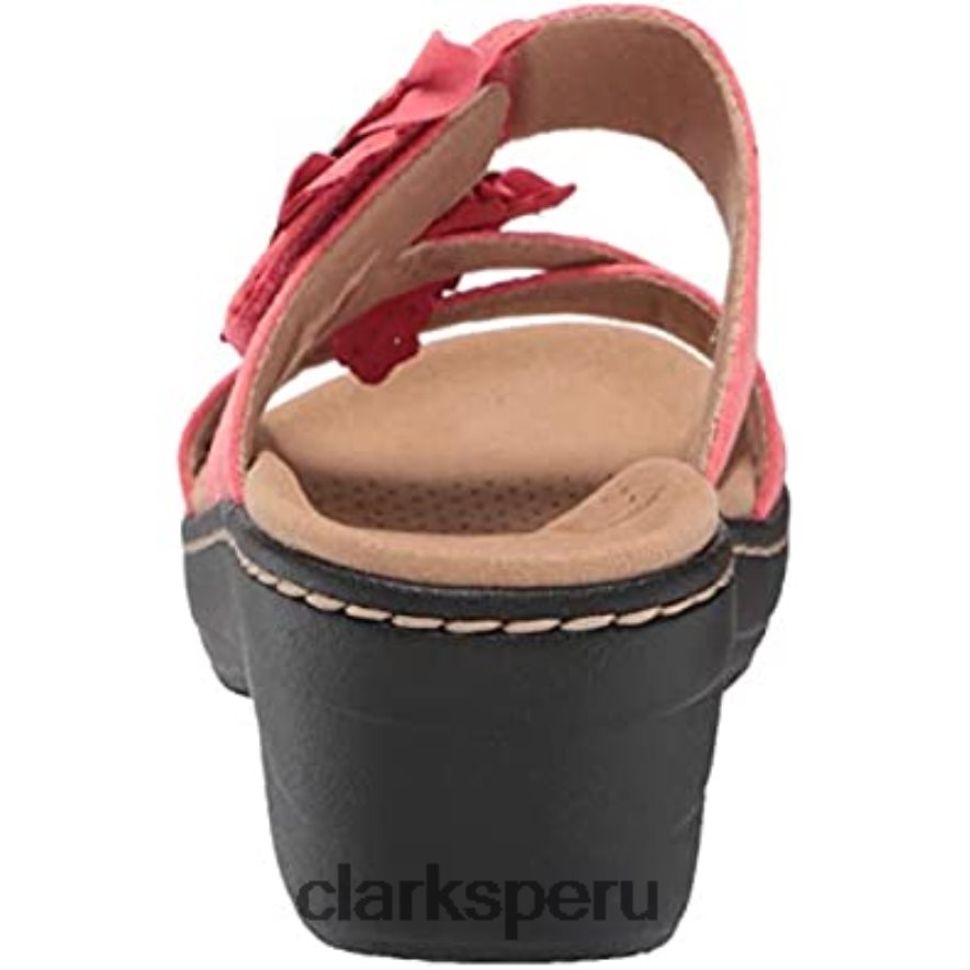 rosa textil piel combi mujer merliah violeta sandalia clarks mujer Clarks 40N4LX1236 combi cuero textil rosa