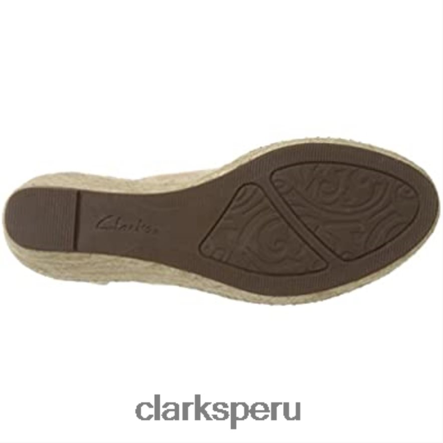 sandalia alpargata petrina bianca mujer cuña clarks piel nude mujer Clarks 40N4LX2231