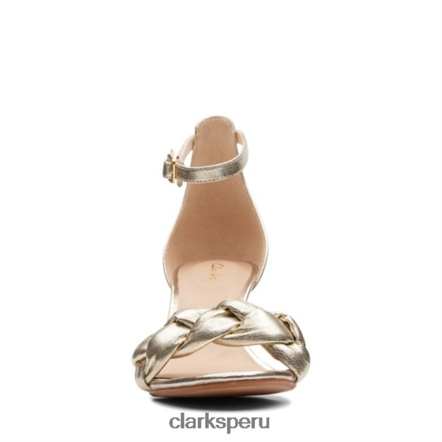 sandalia amali piel champagne clarks piel champagne mujer Clarks 40N4LX5252 cuero champán
