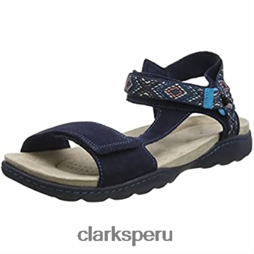 sandalia amanda step mujer ante azul marino clarks mujer Clarks 40N4LX2758 gamuza azul marino