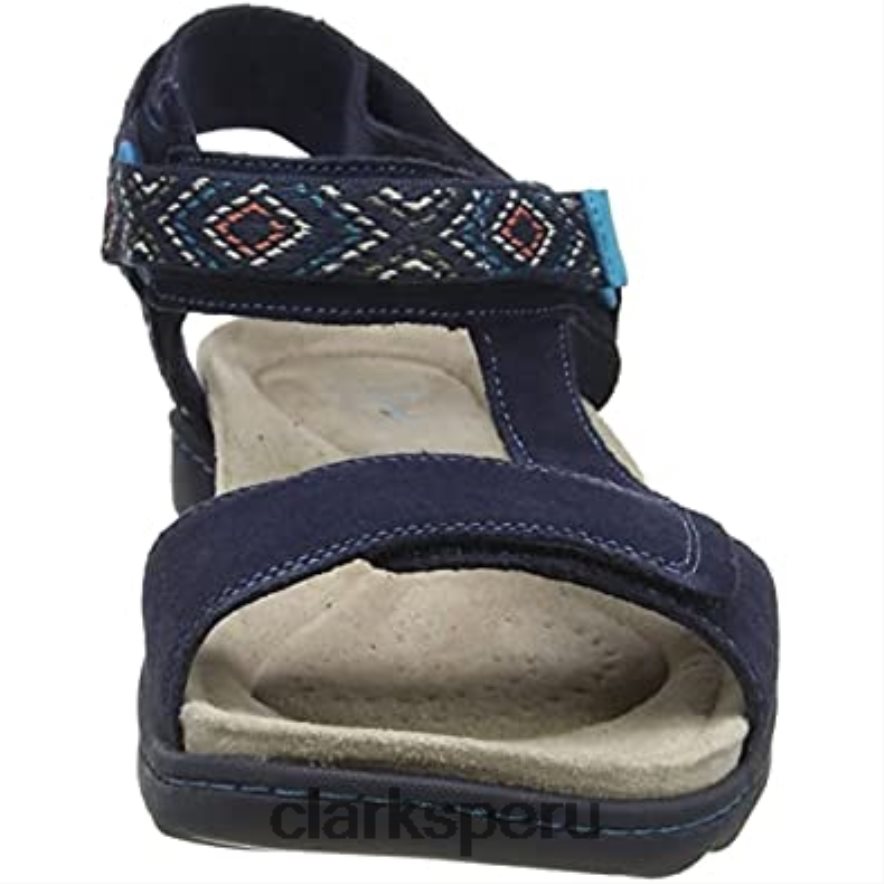 sandalia amanda step mujer ante azul marino clarks mujer Clarks 40N4LX2758 gamuza azul marino
