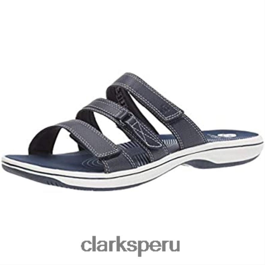 sandalia brinkley Coast slide mujer clarks azul marino sintético mujer Clarks 40N4LX2887 azul marino sintético