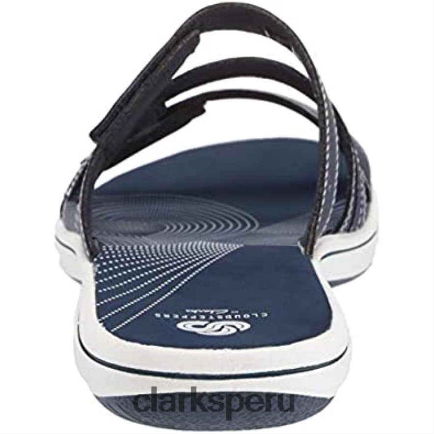 sandalia brinkley Coast slide mujer clarks azul marino sintético mujer Clarks 40N4LX2887 azul marino sintético