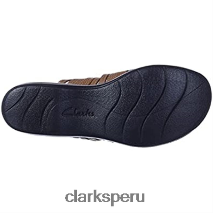 sandalia clarks leisa faye mujer cuero tostado mujer Clarks 40N4LX2045 cuero marrón