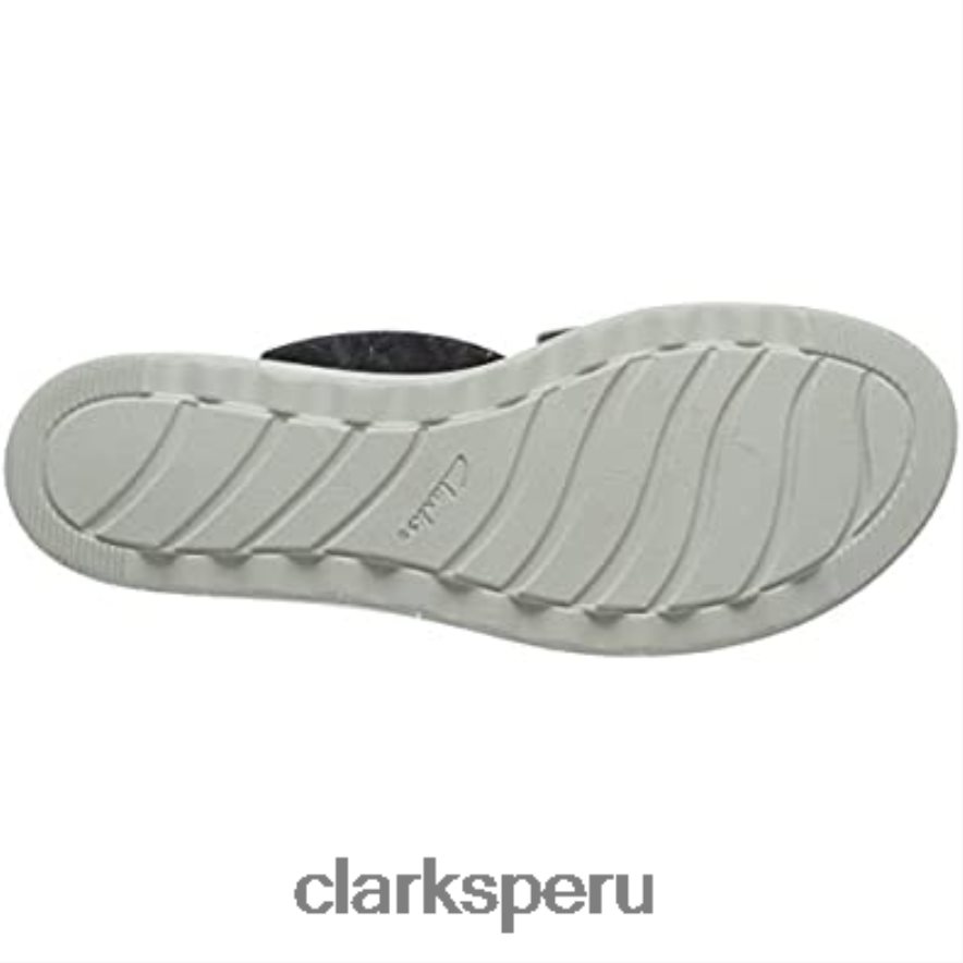 sandalia con cuña jillian rise para mujer clarks negro mujer Clarks 40N4LX2245 cuero negro cuero negro