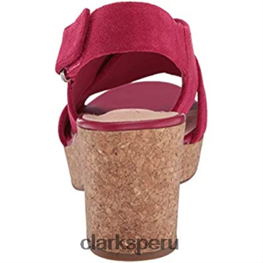 sandalia con cuña maritsa lara mujer clarks ante fucsia mujer Clarks 40N4LX1661 gamuza fucsia