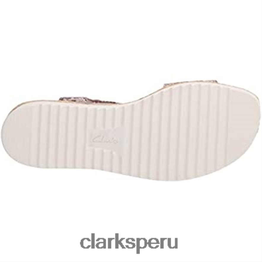 sandalia cuña mujer lana Shore clarks marrón serpiente sintética mujer Clarks 40N4LX2535 serpiente marrón sintética