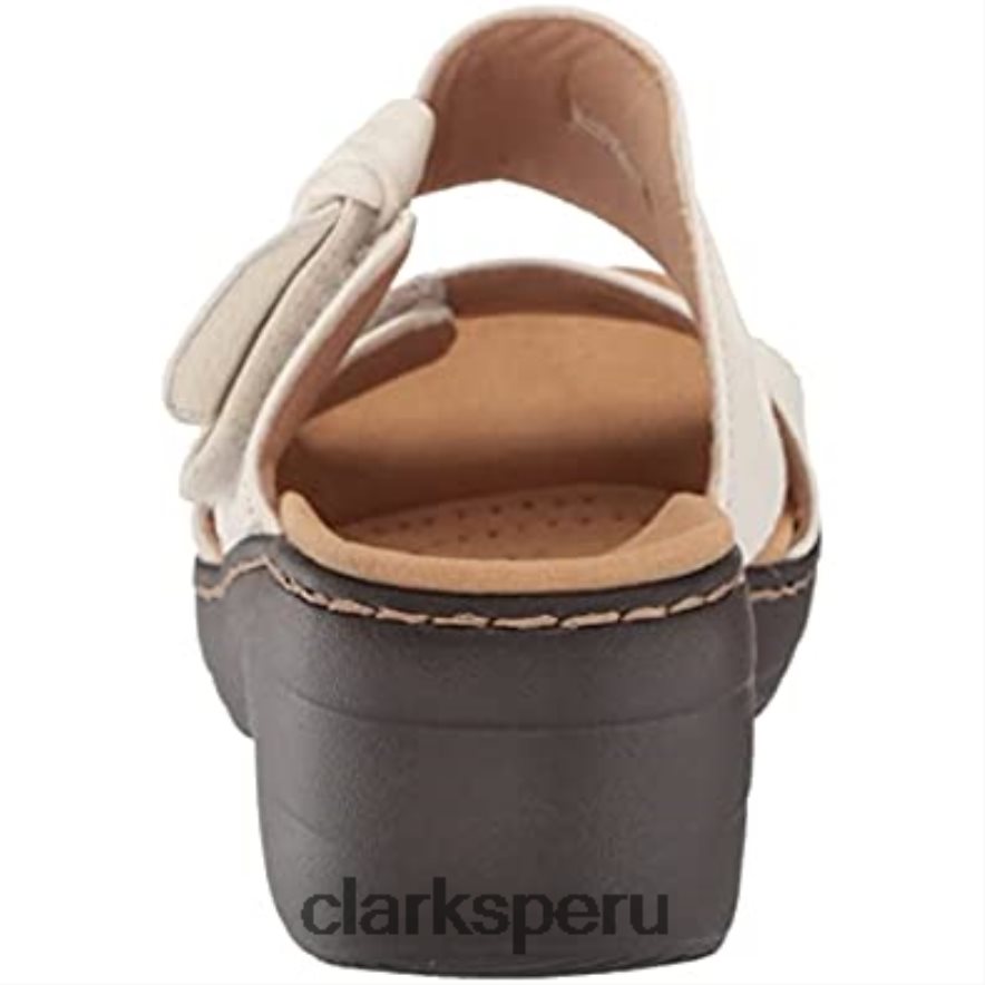 sandalia de tacón merliah charm mujer clarks piel blanca mujer Clarks 40N4LX735