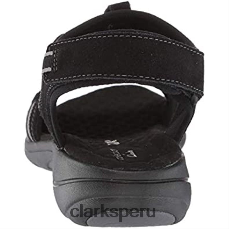 sandalia deportiva saylie loop para mujer clarks ante negro mujer Clarks 40N4LX2167 ante negro