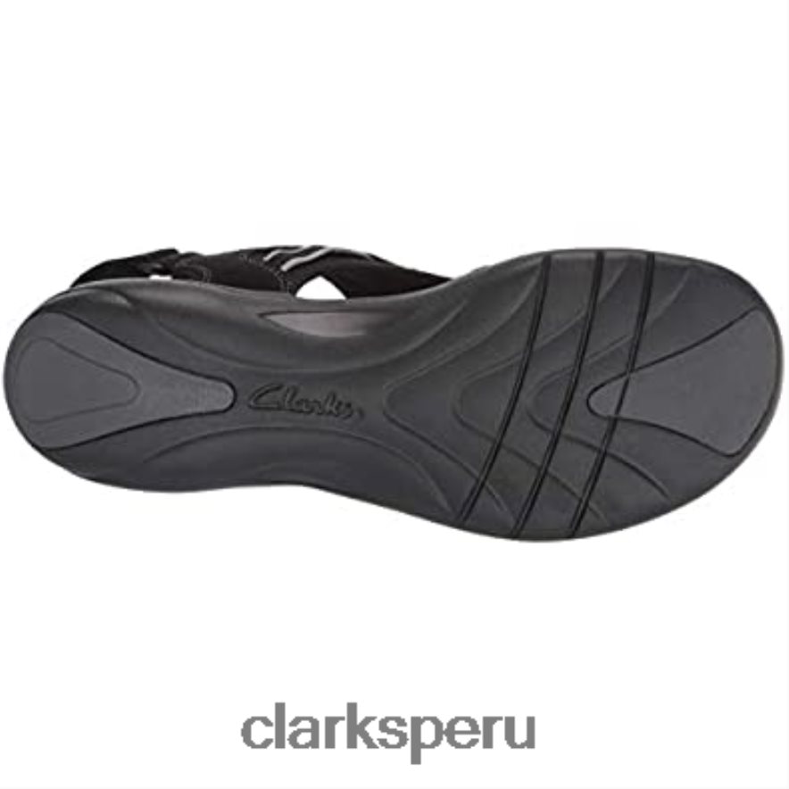sandalia deportiva saylie loop para mujer clarks ante negro mujer Clarks 40N4LX2167 ante negro