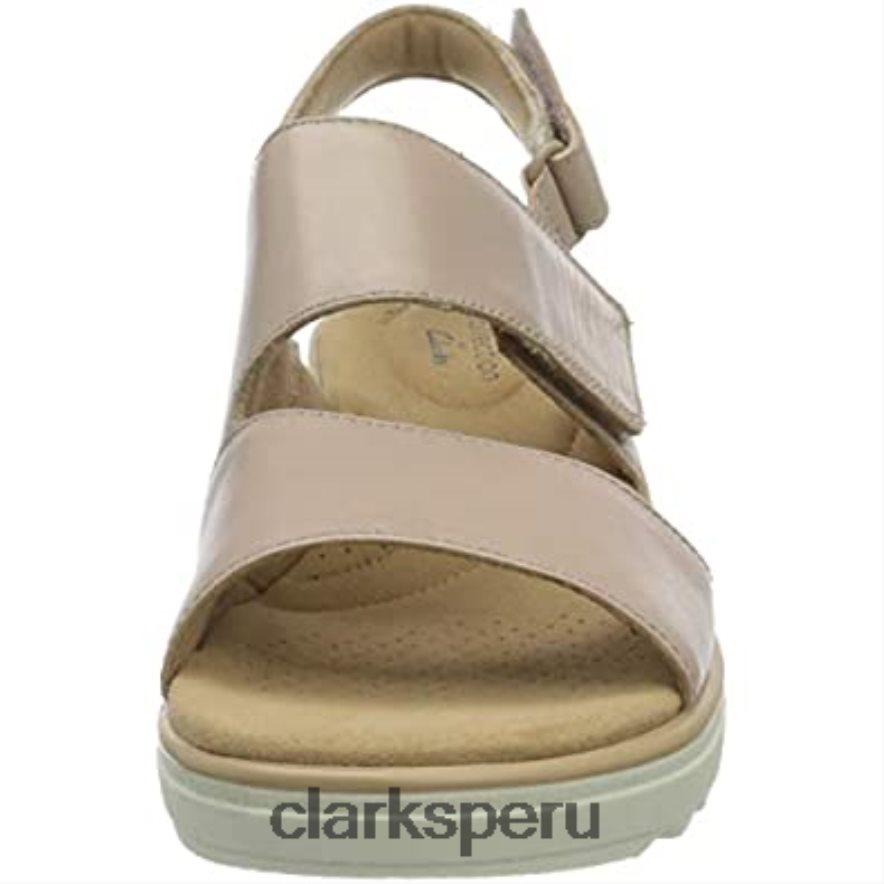 sandalia plana clarks mujer 26 1577354 piel rosa polvoriento mujer Clarks 40N4LX1101