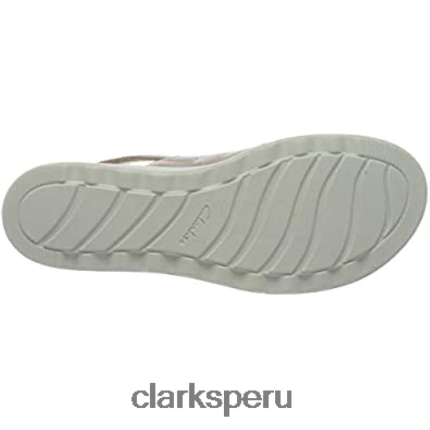 sandalia plana clarks mujer 26 1577354 piel rosa polvoriento mujer Clarks 40N4LX1101